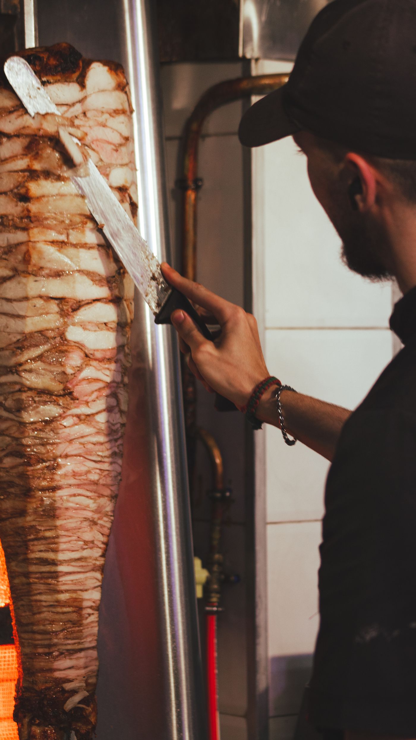 Shawarma frisch geschnitten